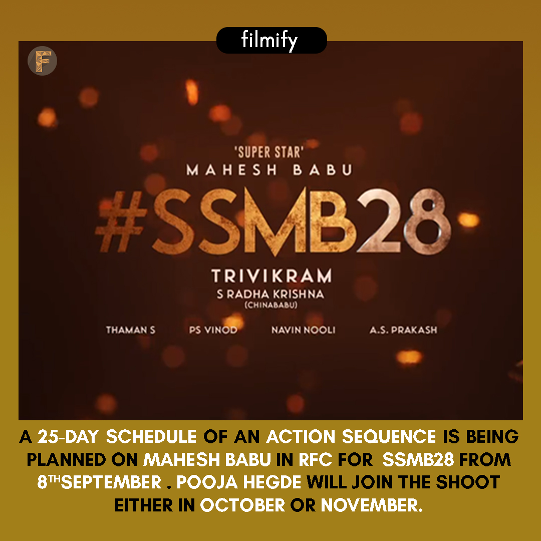 SSMB28 Shoot Start Date