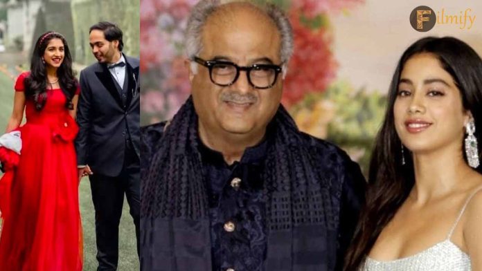 Jahnavi Kapoor and Boney Kapoor off to Anant Ambani and Radhika Merchant's wedding