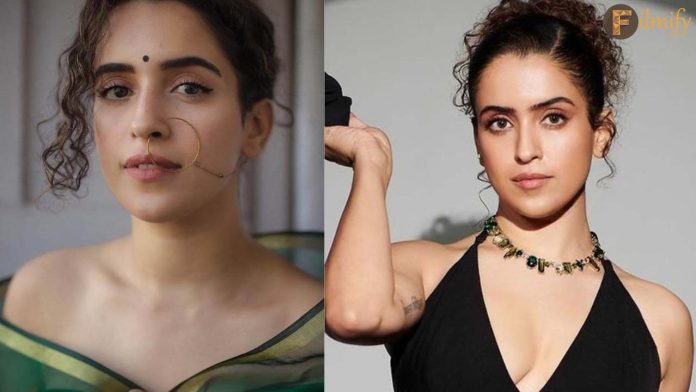 Sanya Malhotra saves herself from being hit by the paps