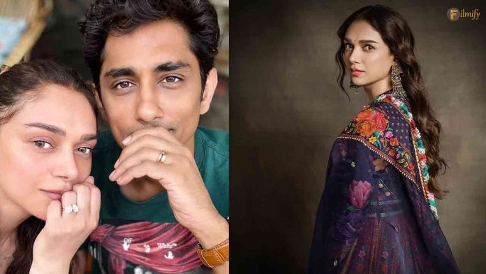 Aditi Rao Hydari Reveals the REAL Reason Behind Sharing Her Engagement with Siddharth