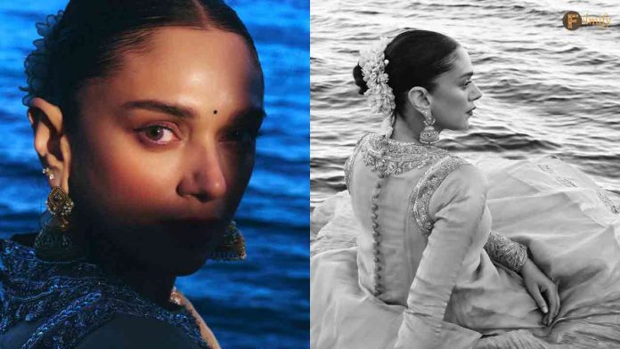 Aditi Rao Hydari Radiates Royalty in Golden Ethnic Attire at Cannes 2024