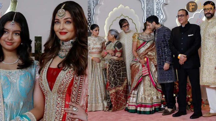 Aishwarya Rai Bachchan and Abhishek Bachchan Spotted at Anant Ambani and Radhika Merchant's Wedding