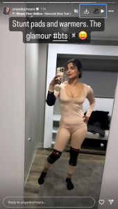 Priyanka Chopra’s Glamorous BTS Selfie: Stunt Pads and Warmers!