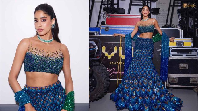 Janhvi Kapoor reveals her fashion choice of Peacock Lehenga