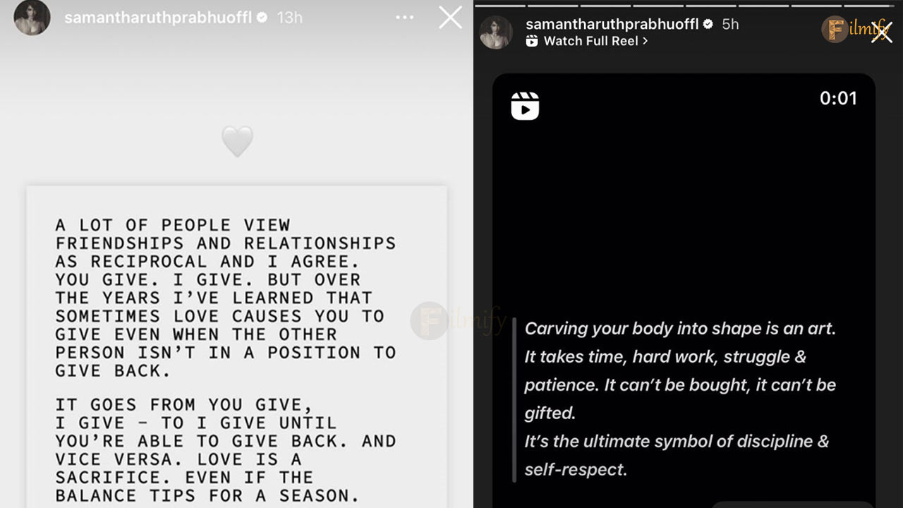 Samantha Ruth Prabhu shares another cryptic post about discipline and self-respect.