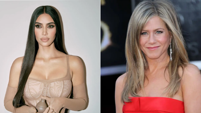 Kim Kardashian and Jennifer Aniston's weird facial trends online